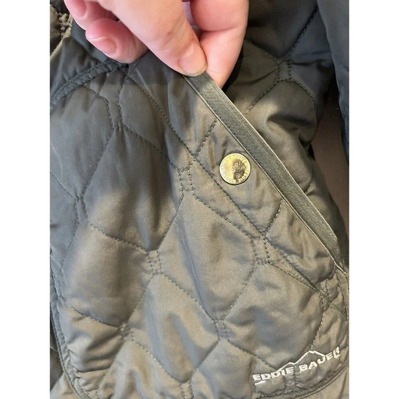 Eddie Bauer Women’s Olive Green “Capers”Quilted Lightweight Field Jacket  Medium - Picture 3 of 11
